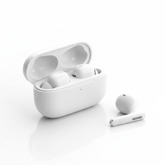 QCY HT05 ANC fones de ouvido sem fio em branco com cancelamento de ruído - vista premium