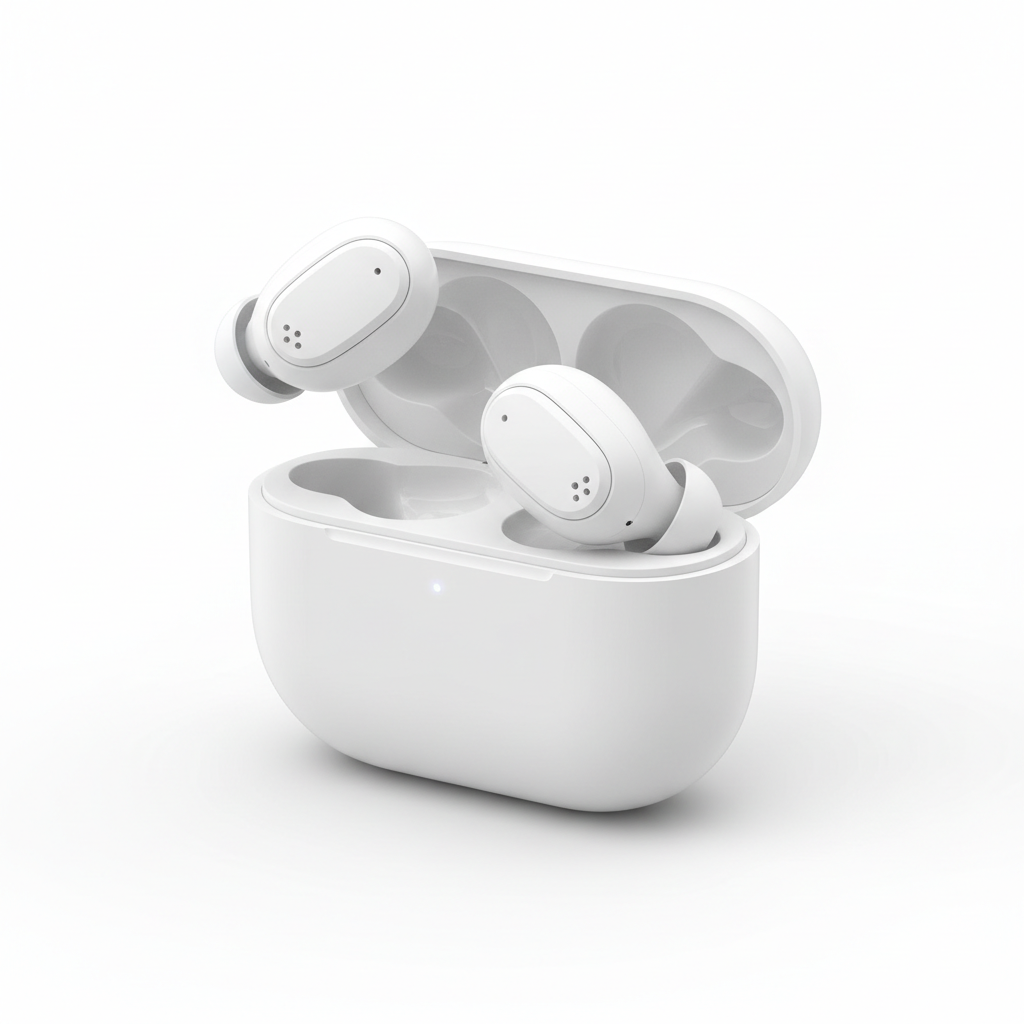 QCY HT05 ANC fones de ouvido sem fio brancos 40dB cancelamento de ruído ativo Bluetooth 5.2