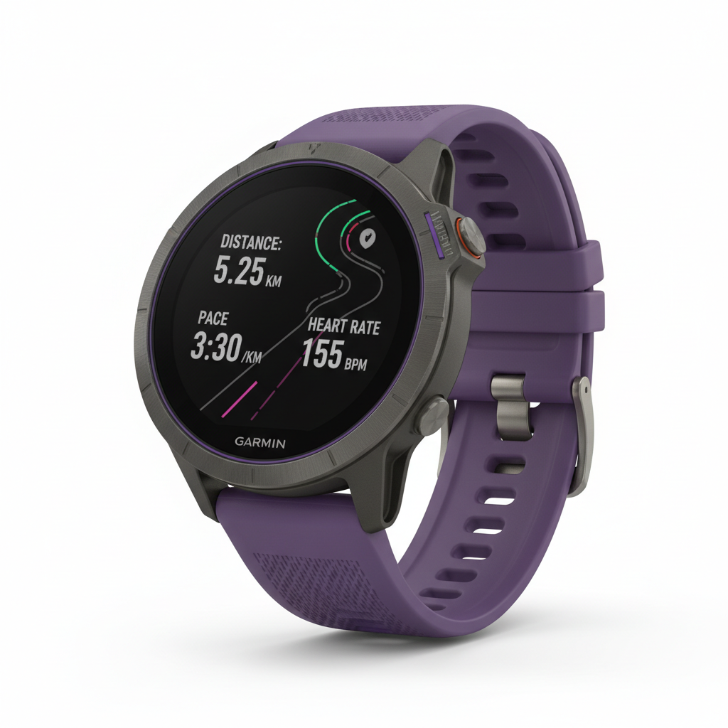 Garmin Forerunner 165 Música Smartwatch 43mm Roxo - GPS AMOLED 1.2 Tátil 25+ Modos Desporto 11 Dias