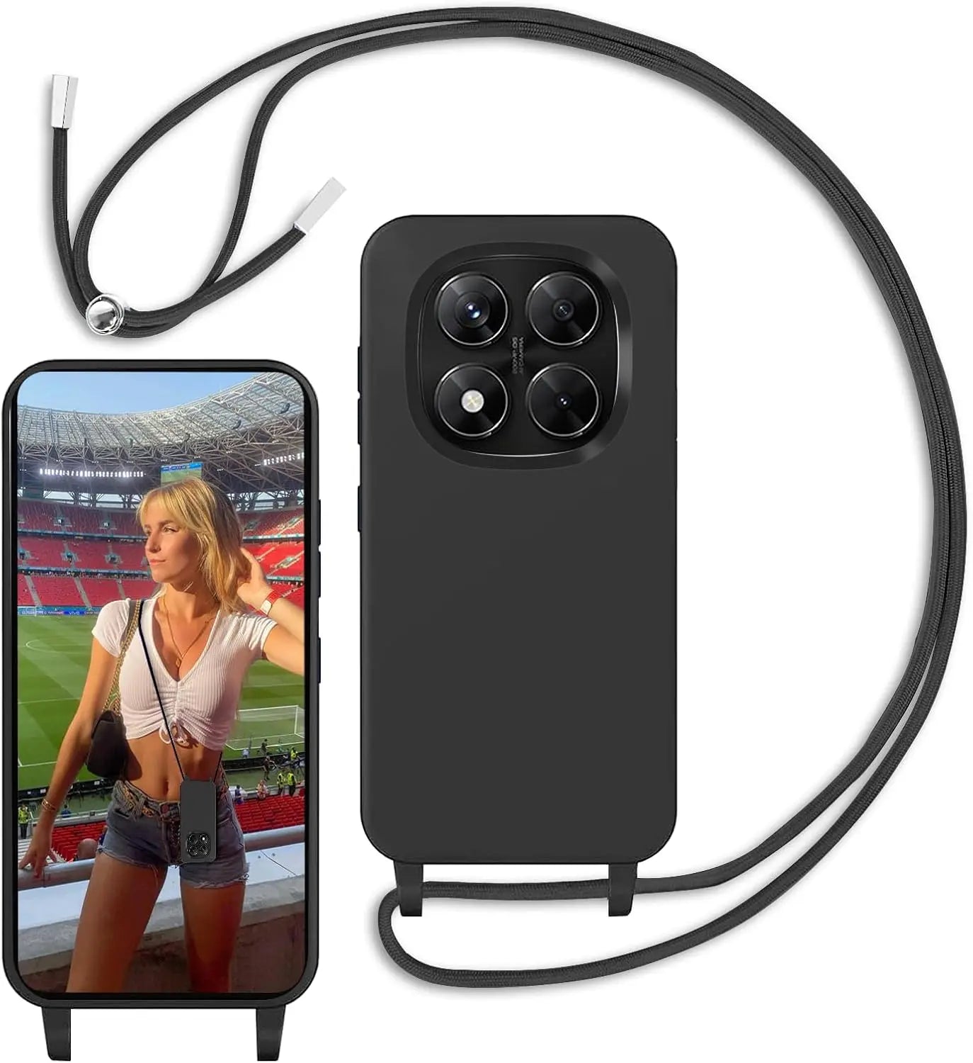 Capa Xiaomi Redmi Note 14 Pro 5G com Cordão - Anti-Choque TPU Premium