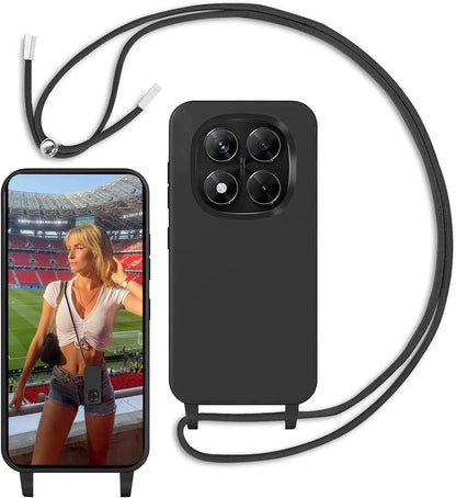 Capa Xiaomi Redmi Note 14 Pro 5G com Cordão - Anti-Choque TPU Premium