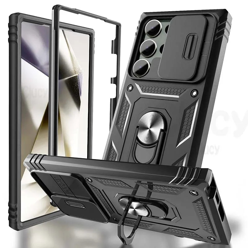 Capa Slider Proteção Câmara Samsung Galaxy S24 S23 S22 S21 Ultra - 360° Anti-Choque Magnética