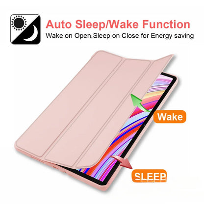 Para redmi pad pro caso 12.1 polegada flip suporte capa protetora do plutônio para redmi pad pro poco pad 12 1 2024 tablet acessórios