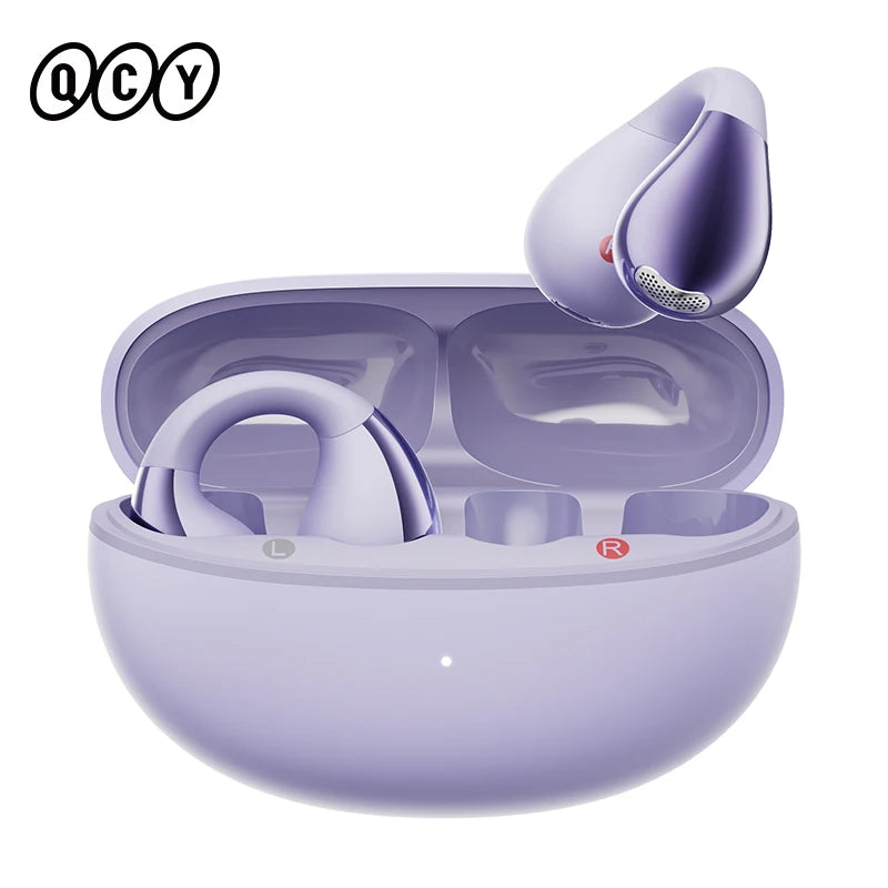 Qcy crossky c30 clipe de orelha fones de ouvido bluetooth 5.4 sem fio aberto esportes tws fones de ouvido de conexão dupla