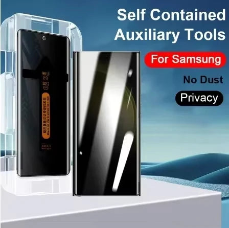 2 pçs instalação de um clique vidro temperado para samsung galaxy s25 s24 s23 ultra s21 s23 plus s24 fe protetor de tela sem bolhas