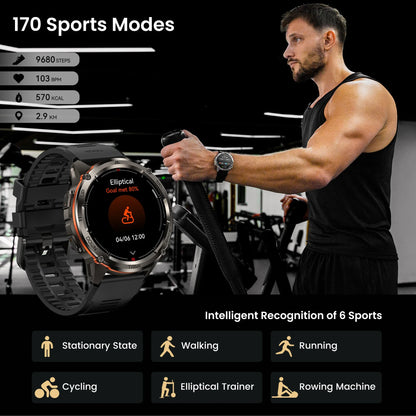 Kospet Tank T3 Ultra 2 Military Smartwatch GPS AMOLED 1.43" - Stainless Steel 5ATM IP69K 470mAh MIL-STD-810H