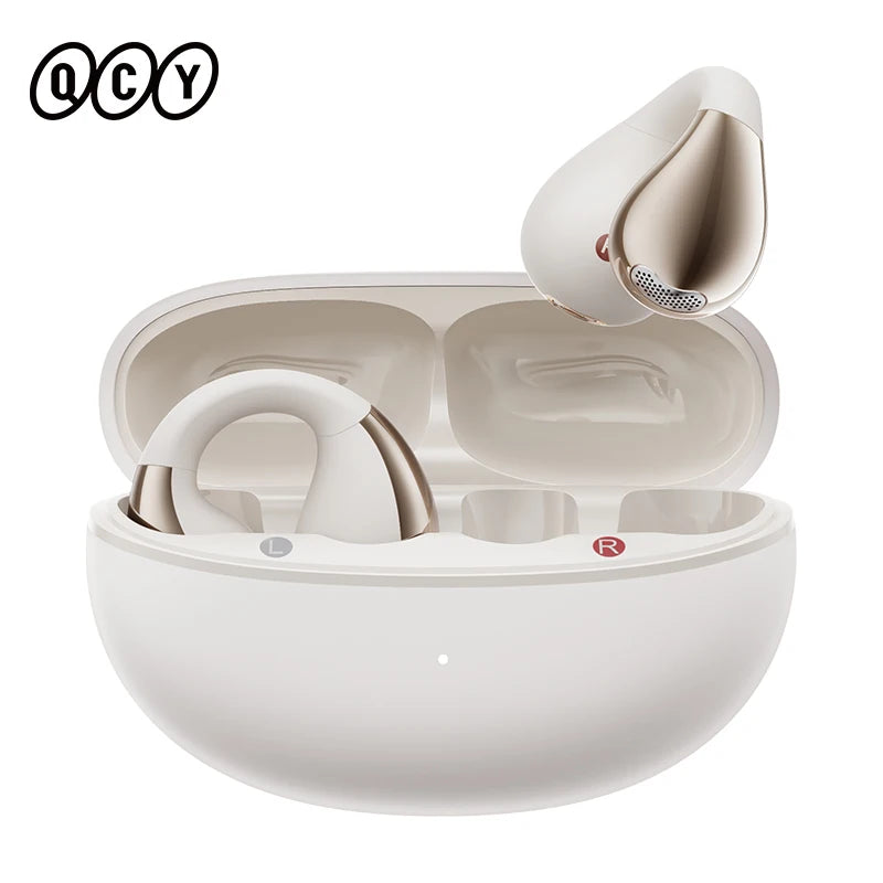 Qcy crossky c30 clipe de orelha fones de ouvido bluetooth 5.4 sem fio aberto esportes tws fones de ouvido de conexão dupla