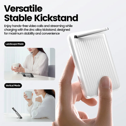 Power Bank Magnético Movespeed P03 Qi2 10000mAh com Suporte - 30W 15W Sem Fios MagSafe iPhone