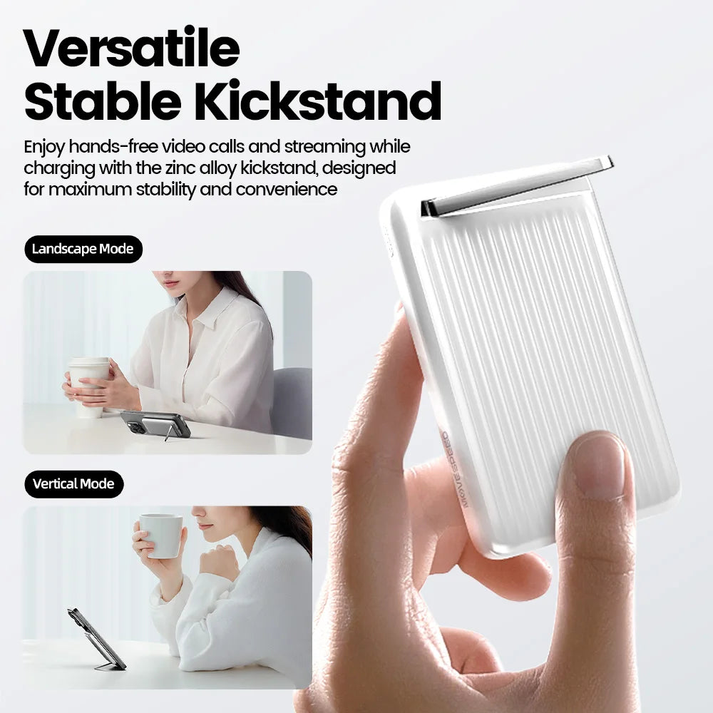 Power Bank Magnético Movespeed P03 Qi2 10000mAh - 30W Com Fios 15W Sem Fios Portátil iPhone