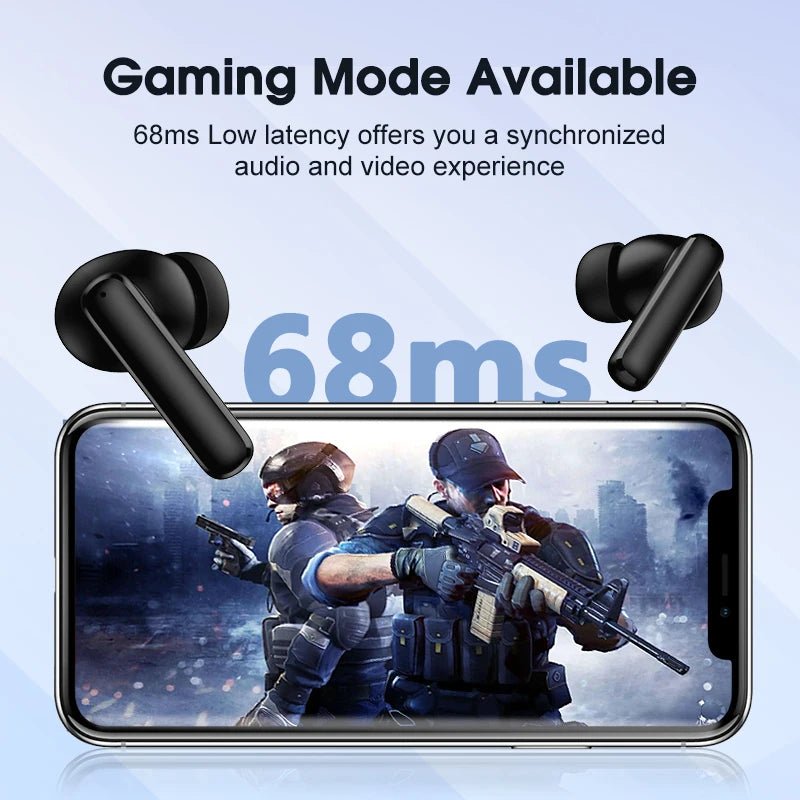 QCY T13 ANC TWS Bluetooth 5.3 - Cancelamento Ruído 4 Microfones ENC 30h