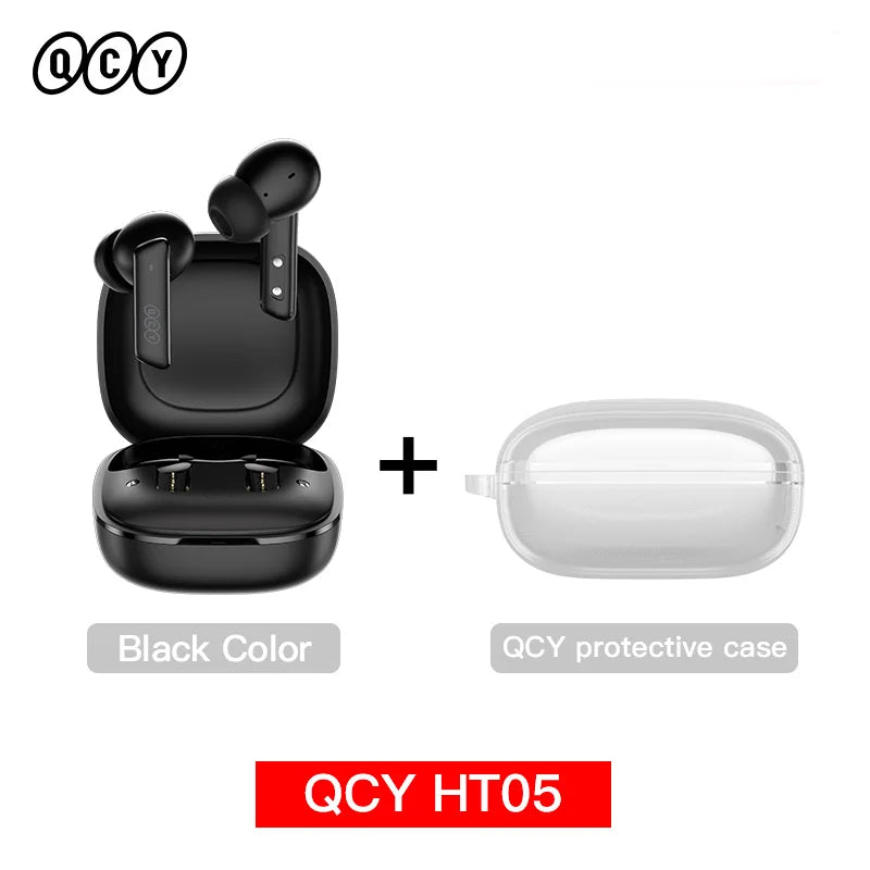 QCY HT05 ANC TWS 40dB Bluetooth 5.2 - 6 Microfones ENC 30h IPX5
