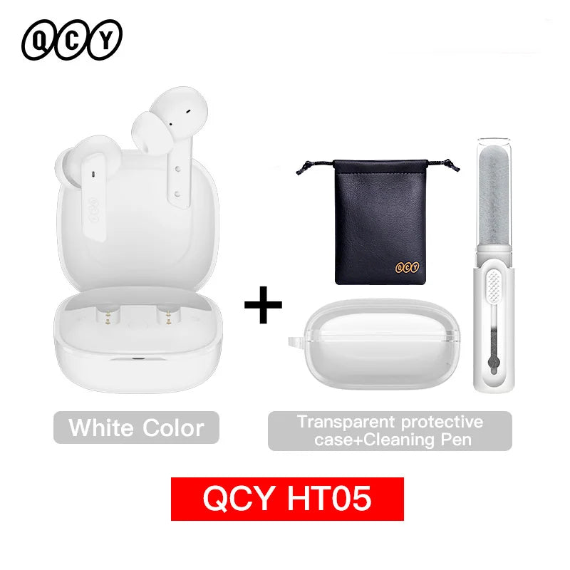 QCY HT05 ANC TWS 40dB Bluetooth 5.2 - 6 Microfones ENC 30h IPX5
