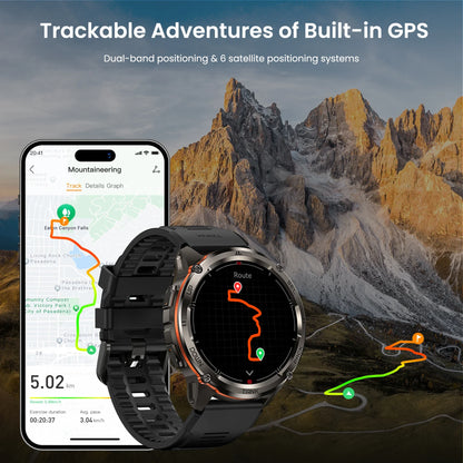 Kospet Tank T3 Ultra 2 Military Smartwatch GPS AMOLED 1.43" - Stainless Steel 5ATM IP69K 470mAh MIL-STD-810H