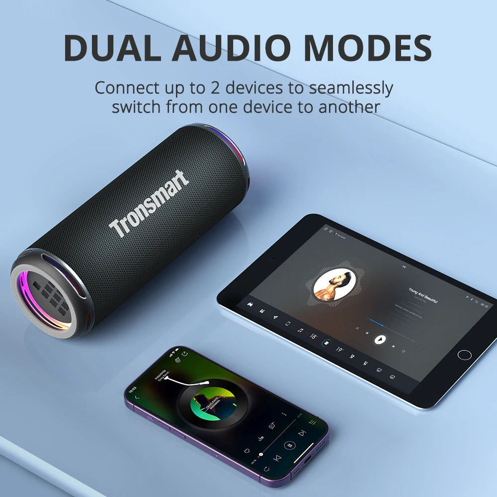 Coluna Bluetooth Tronsmart T7 Lite 24W - 24h Autonomia IPX7 Impermeável com APP