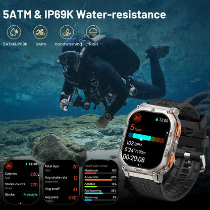 Kospet Tank M3 Ultra GPS Smartwatch AMOLED 1.96" - 5ATM Diving Skiing Hiking 480mAh MIL-STD-810H