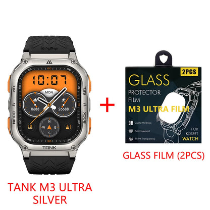 Kospet Tank M3 Ultra GPS Smartwatch AMOLED 1.96" - 5ATM Diving Skiing Hiking 480mAh MIL-STD-810H