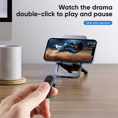 Anel Controlo Remoto Bluetooth 60h - Page Turner Selfie Obturador Câmera Portátil Universal