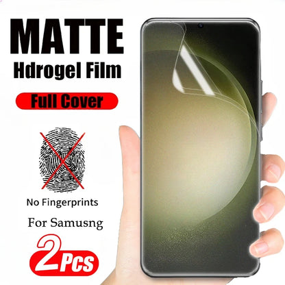 Matte Hydrogel Screen Protector for Samsung S25 S24 S23 Ultra - Pack of 2 Units Anti-glare