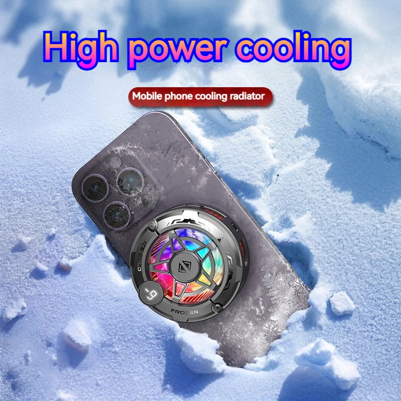 Cooler Gaming K20 Semicondutor Magnético - Display Digital RGB Ventilador Portátil Universal