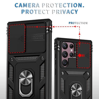Capa Slider Proteção Câmara Samsung Galaxy S24 S23 S22 S21 Ultra - 360° Anti-Choque Magnética