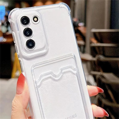 Capa Carteira Transparente Samsung Galaxy A56 A55 A36 A35 A26 A25 A16 A15 - Proteção Premium com Porta-Cartões