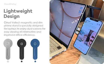 Magnetic Portable Monitor Mount - Foldable, Slim, Universal Side Mount for iPhone and Samsung