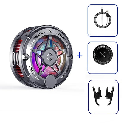 Cooler Gaming K20 Semicondutor Magnético - Display Digital RGB Ventilador Portátil Universal