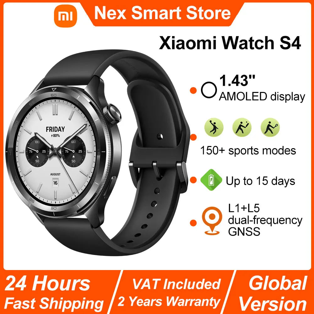 Xiaomi Watch S4 Smartwatch AMOLED 1.43" - Bluetooth 5.3 Chamadas Monitorização Saúde 24/7