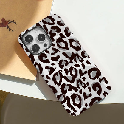 Capa MagSafe Tigre Leopardo iPhone 16 15 14 13 12 11 Pro Max - 2 em 1 Magnética Carregamento Sem Fios