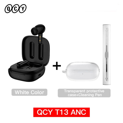 QCY T13 ANC TWS Bluetooth 5.3 - Cancelamento Ruído 4 Microfones ENC 30h
