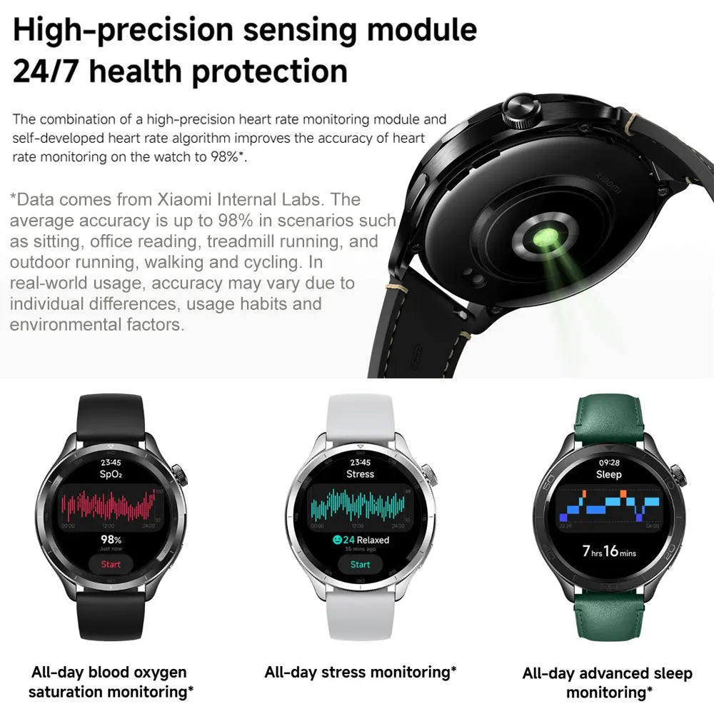 Xiaomi Watch S4 Smartwatch AMOLED 1.43" - Bluetooth 5.3 Chamadas Monitorização Saúde 24/7