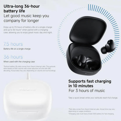 Xiaomi Redmi Buds 6 Play Kabellose Bluetooth-Kopfhörer, KI-Geräuschunterdrückung, Touch-Steuerung, lange Akkulaufzeit, BT5.4