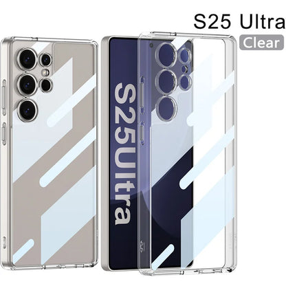 Capa de telefone transparente para samsung galaxy s25 s24 s23 s22 s21 s20 ultra plus casos macios para samsung s25 borda s24 s23 s21 s20 fe capa