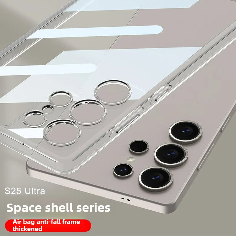 Capa de telefone transparente para samsung galaxy s25 s24 s23 s22 s21 s20 ultra plus casos macios para samsung s25 borda s24 s23 s21 s20 fe capa