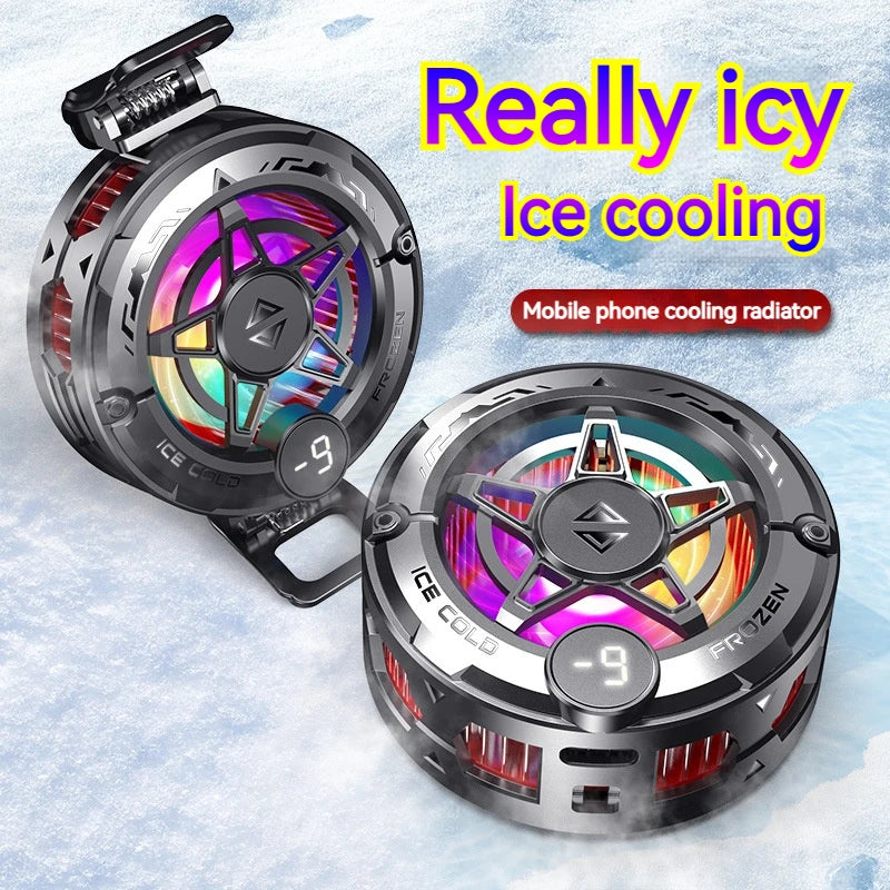 Cooler Gaming K20 Semicondutor Magnético - Display Digital RGB Ventilador Portátil Universal