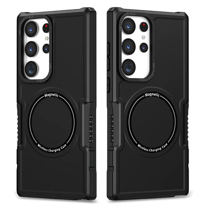 Capa MagSafe Samsung Galaxy S24 S23 S22 S21 Ultra - Carregamento Sem Fios Anti-Choque