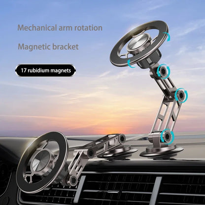 MagSafe 360° Car Mount - Magnetic Foldable Dashboard Windshield GPS