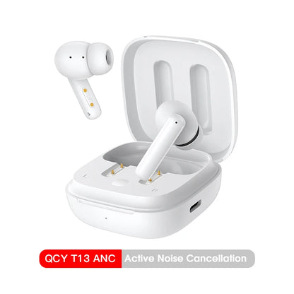 QCY T13 ANC TWS Bluetooth 5.3 - Cancelamento Ruído 4 Microfones ENC 30h