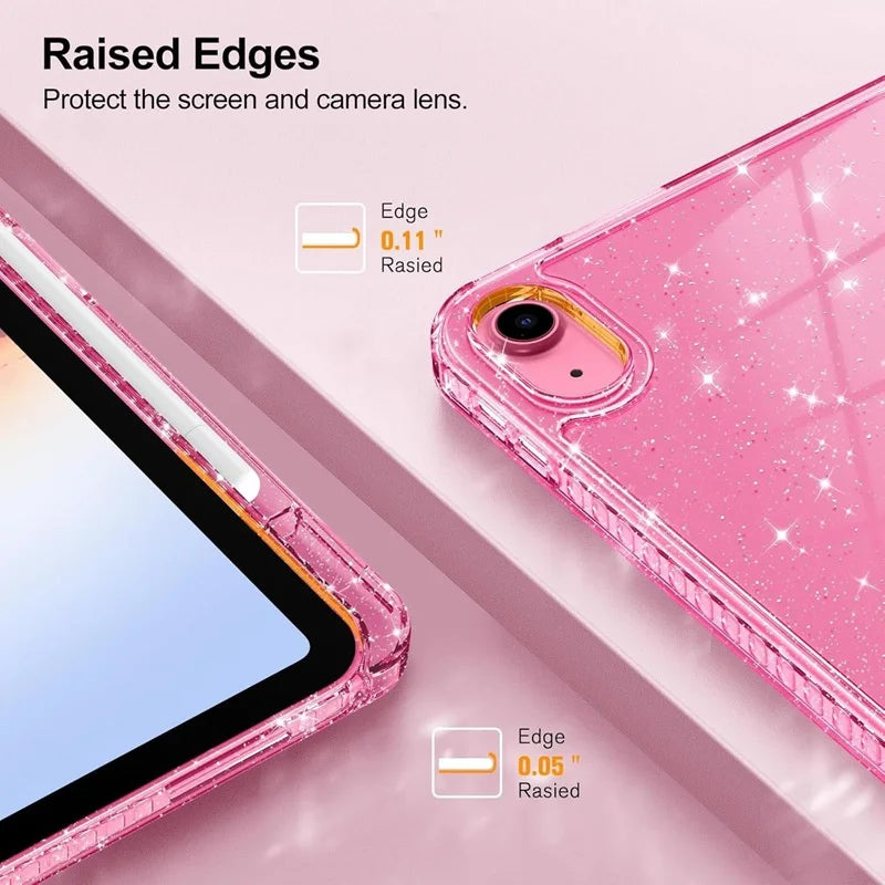 Capa iPad A16 Air Pro 11 10.9 10.2 9.7 - Suporte Apple Pencil Smart Cover Premium