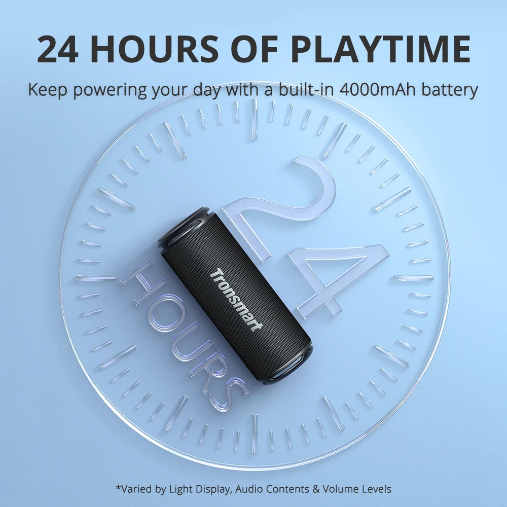 Coluna Bluetooth Tronsmart T7 Lite 24W - 24h Autonomia IPX7 Impermeável com APP