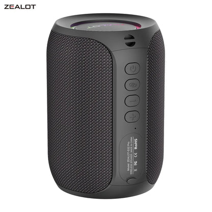 Coluna Bluetooth ZEALOT S32 Pro 12W - Portátil TWS com Cartão TF Outdoor