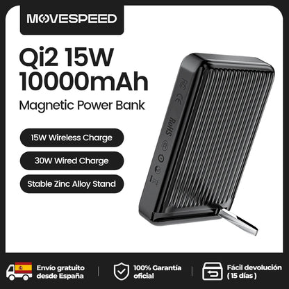 Movespeed P03 Qi2 10000mAh Magnetic Power Bank - 30W Wired, 15W Wireless, MagSafe for iPhone