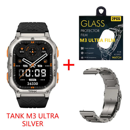 Kospet Tank M3 Ultra GPS Smartwatch AMOLED 1.96" - 5ATM Diving Skiing Hiking 480mAh MIL-STD-810H