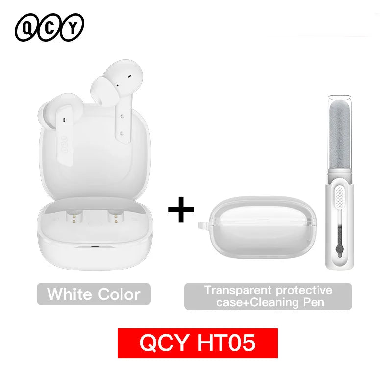 QCY HT05 ANC TWS 40dB Bluetooth 5.2 - 6 Microfones ENC 30h IPX5