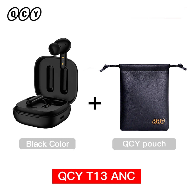 QCY T13 ANC TWS Bluetooth 5.3 - Cancelamento Ruído 4 Microfones ENC 30h
