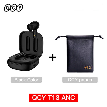 QCY T13 ANC TWS Bluetooth 5.3 - Cancelamento Ruído 4 Microfones ENC 30h