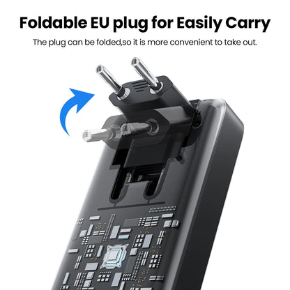 Power Bank Movespeed MSP17 10000mAh 22.5W 2 em 1 - Carregador Parede Plugue UE Dobrável Portátil