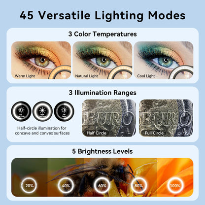 Lente Macro Apexel 10-20x Zoom LED - HD Micro Lentes iPhone Samsung Universal