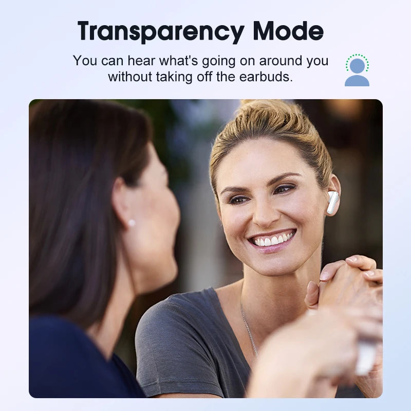 QCY T13 ANC TWS Bluetooth 5.3 - Cancelamento Ruído 4 Microfones ENC 30h