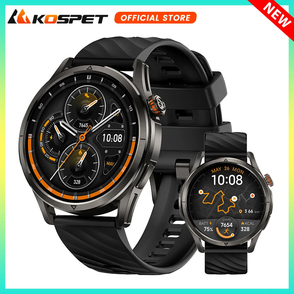 Kospet Magic R10 GPS Smartwatch AMOLED 1.43" - Dual-Band GNSS Barometric Compass 5ATM IP69K 450mAh